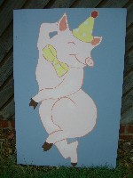 [Pin the tail on Percival the Pig]